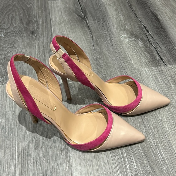 BCBG MAXAZARIA leather and suede 4” stiletto heels - Picture 7 of 8